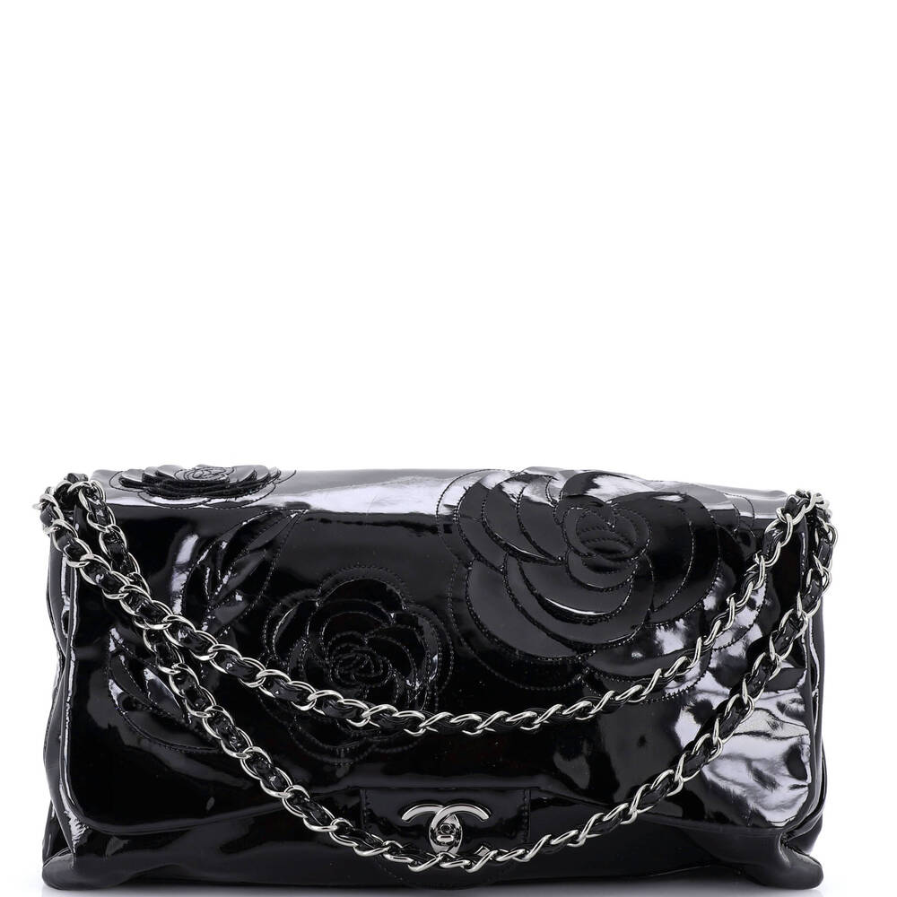 Chanel Tweed Petals Camellia Flap Bag #258137C22B